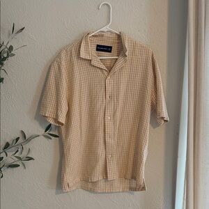 Abercrombie & Fitch Beige Plaid Casual Shirt